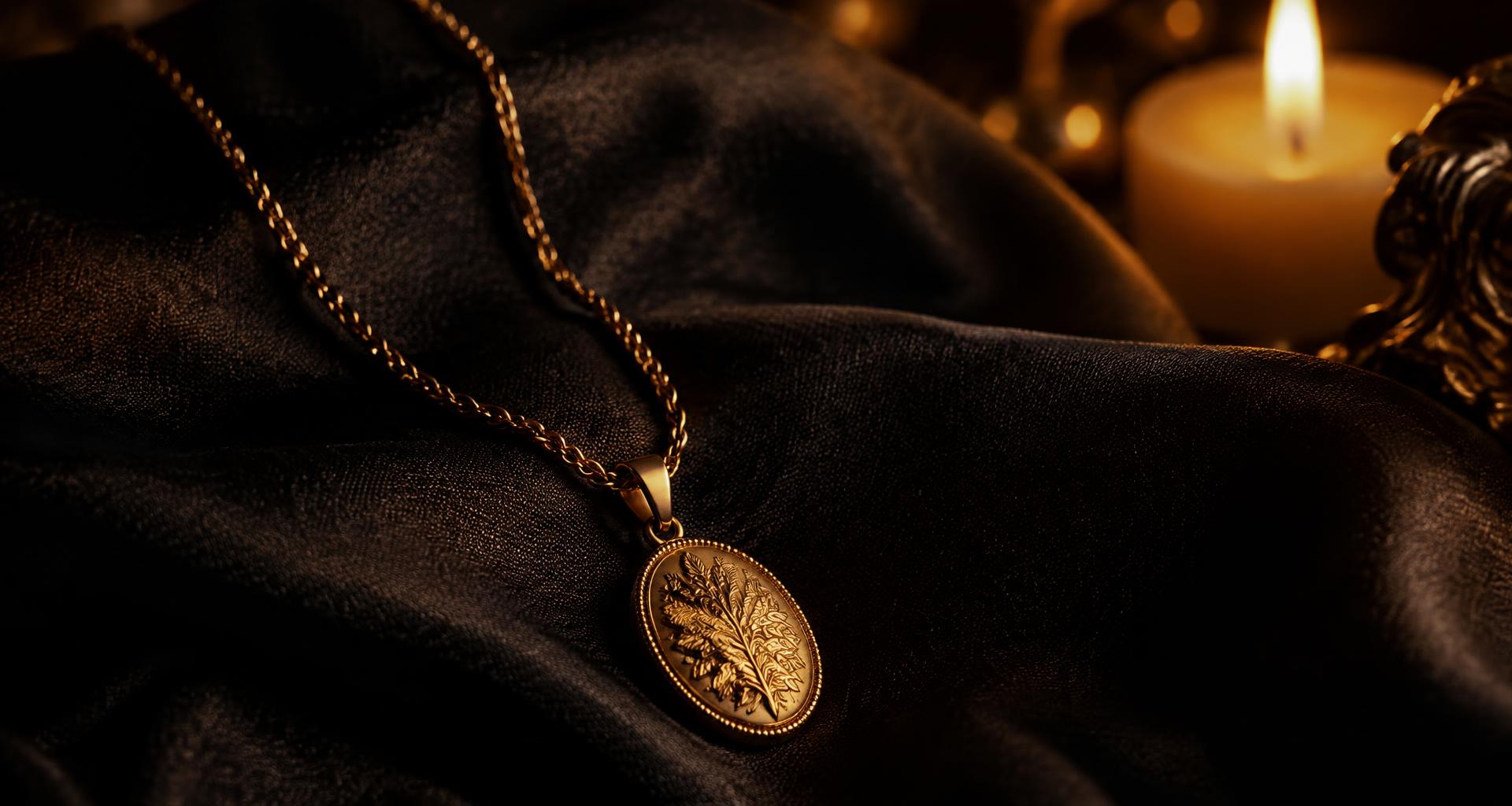 Colar de ouro Éclat d'Or sobre seda